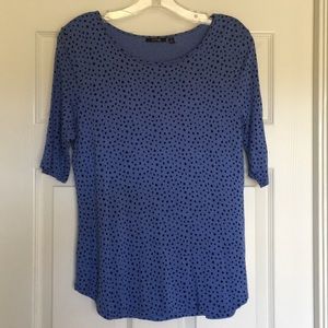 Apt 9 Polka Dot Elbow Sleeve Jersey Top